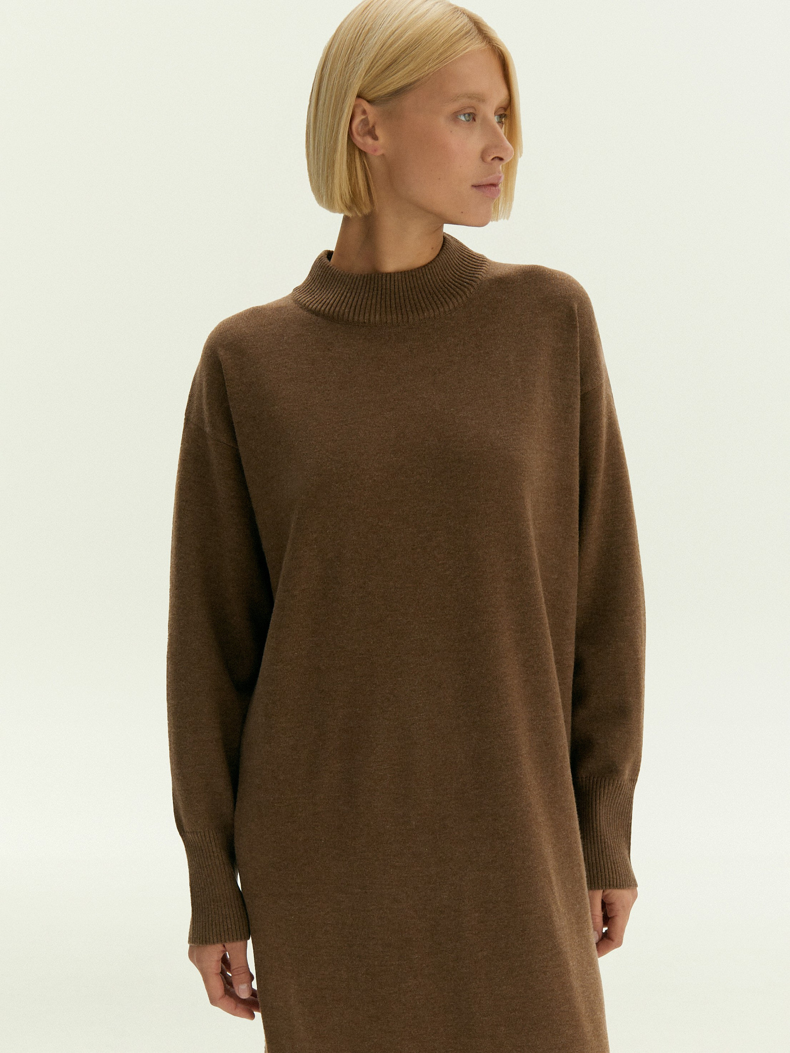 Платье миди из костюмной шерсти